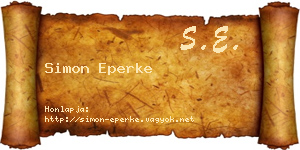 Simon Eperke névjegykártya